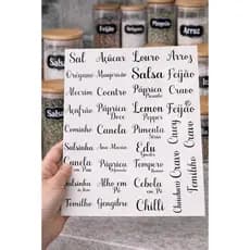 Adesivos de Cozinha Decorativos Modernos Laváveis Azulejo Geladeira Armário Parede Kit 36 Etiquetas