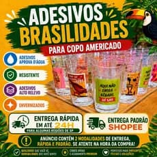 Adesivos DTF UV tema BRASILIDADES | Alta Qualidade | Pronto para Aplicar