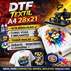 Impressão DTF Têxtil A3 e A4 – Ideal para Camisetas Personalizadas