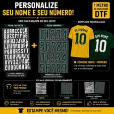 DTF Textil Seleção Brasileira Letras Ou Números 1m/2m