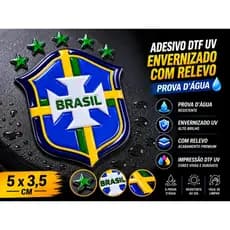 Folha DTF UV Tema Brasil | Adesivo Decorativo Premium | Estampa Vibrante Alta Qualidade para Personalização -