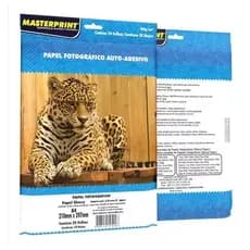 Papel Fotográfico Adesivo Glossy/Brilhante MasterPrint 80g (Várias Quantidades) - MasterPrint