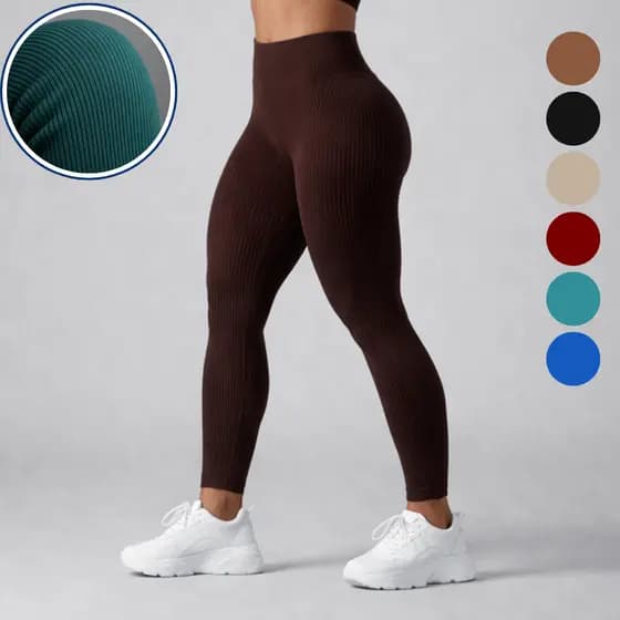 Calça Legging Cintura Alta Fitness Feminina Academia Canelado Premium Sem Transparência