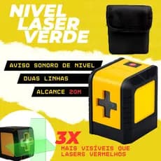 Nivel a Laser Profissional 2 Linhas 20 Metros Auto Nivelamento Leve para Portátil