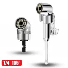 Adaptador Angular 105° para Parafusadeira e Furadeira – Extensor de Bits Magnético 1/4” (6,35mm)Aço Reforçado