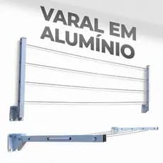 Varal de Parede Articulado Retratil Alumínio Prismatic Até 60kg