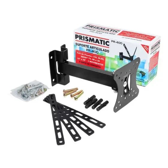 Suporte de parede para TV/Monitor de 10" até 56"  - Prismatic PR-400 com Kit de Instalação incluso