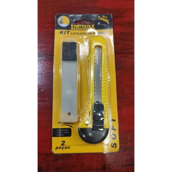 Estilete Startools 18mm Trava Segurança Amarelo com 2 peças