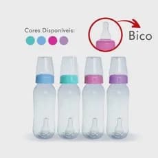 Kit 3 Mamadeiras Transparente Lisa Barato Menino e Menina mamita 240ml
