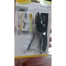 Mini Grampeador Alicate Profissional 12 Folhas +1000 Grampos Cor Preto