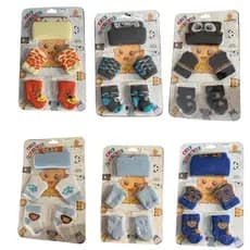 5 Kits Touca Luva e Meia Para Bebê Recém Nascido Maternidade Enxoval Sortidas