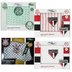 Manta Cobertor Bebê Infantil Futebol Microfibra Bordada 90x1,10m - Jolitex Ternille