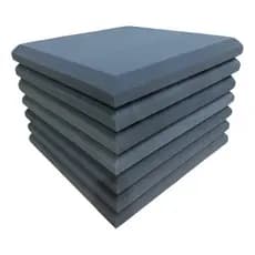 20 Placas Espuma Acústica Lisa 50x50x5cm Antichama 5 m2 Cor Cinza-escuro(preto)