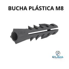 Bucha M8 Plastica Parede Obra