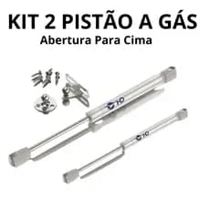 Kit 2 Pistão a Gás Amortecedor Porta De Armário Diversos Abertura Para Cima Moveis Cozinha
