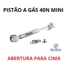 Pistão a Gás Mini Pequeno Porta De Armário Diversos Abertura Para Cima Moveis 40N /60N / 80N