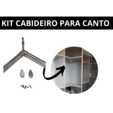 Kit Tubo Cabideiro para CANTO Oval / Oblongo Arara para Guarda Roupa Moveis