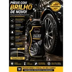 Pneus Pretinho Finalizador Automotivo para Pneus 500ml Pretinho Brilho Duradouro Proteção UV Anti Ressecamento