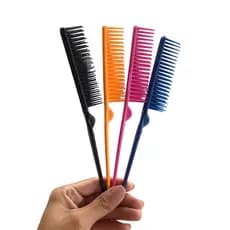 Pente 3 Fileiras Escova Finalização Fitagem Cabelo Cacheado