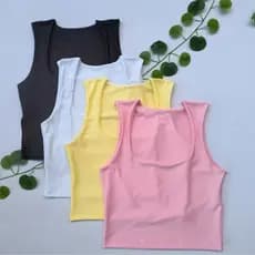 Cropped Decote Quadrado blusa femenina Suplex Forro Duplo Casual  Tamanho unico M 36 a 42