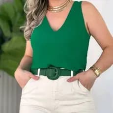 Blusa Feminina Regata Alça Larga em Duna, Modelagem Moderna forro duplo Tamanhos P M G GG