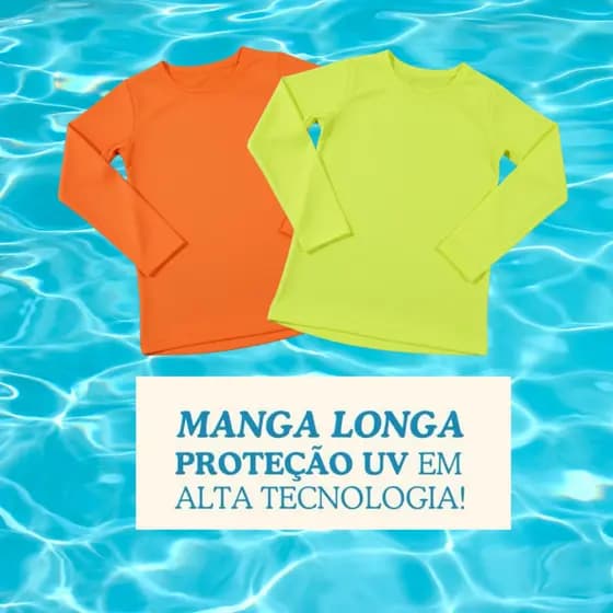 Camiseta Térmica Infantil Proteção Solar UV 50+ Secagem Rápida Unissex Menino/Menina Praia Piscina Futebol