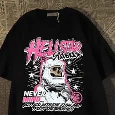2025 Camiseta Unisex Hellstar, Diseño Cristo Pixelado & Frase Techwear, Estilo Urbano