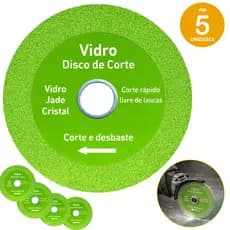 Discos de Corte Diamantado 100mm X 20mm + Anel Redutor - Esmerilhadeira Vidro Porcelanato Pisos