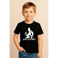 Camiseta Infantil Lutador Jiu Jitsu Estampa Esporte Combate Academia
