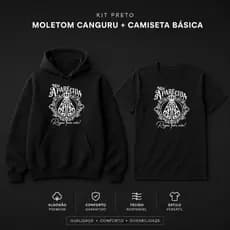 Kit Completo Moletom + Camiseta Nossa Senhora Aparecida Estilo Católico Casual