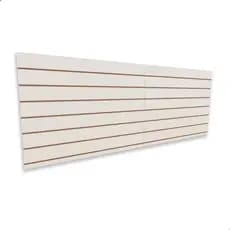 Painel Expositor Mdf 120x90cm Branco Canaletado Furado Parede Organização Ganchos Suporte Loja Boutique Varejo