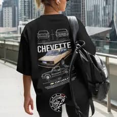 Camiseta Oversized Chevrolet Chevette Gearhead Unissex Estampada P M G GG Algodão