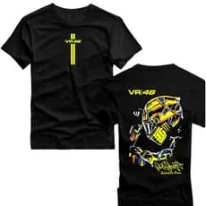 Camiseta Valenti Rossi Moto Sport Moto Gp Camisa Yamaha Doctor 46 Frente E Costas