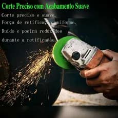 3 ou 5 Discos de Corte de Vidro de 4 Polegadas (100mm)/Grão 15mm com Anel de 20mm - Para Polimento de Mármore e Cerâmica