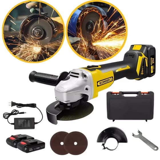 Lixadeira Esmerilhadeira De 2 Bateria 3.0 Ah 21v 125MM Recarregável 21v Portátil 110V/220V