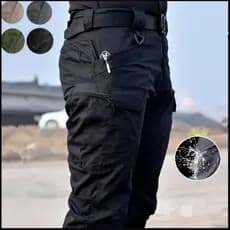 Preto de secagem rápida novo fino de alta qualidade calças de trabalho masculinas táticas exército à prova d'água