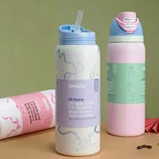 Garrafa de Água a Vácuo Owala FreeSip em Aço Inoxidável, Copo de Parede Dupla 710ml 950ml, Adequada para Esportes ao Ar