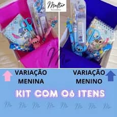kit Presente do Boneco Stitch em Papelaria fofa Kawai- Unissex