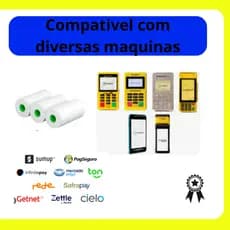 Kit 10 unidades de bobina térmica para maquina de cartao e mini impressora