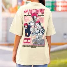 Camiseta Otaku Jujutsu kaisen Itadori X Sukuna Desenho Japonês Camisa Algodão Estilo Geek Nerd