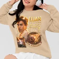 Blusa De Frio Feminina Luan Santana Meteoro Da Paixão Moletom Gola Careca Algodão Premium
