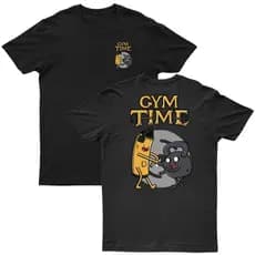 Camiseta Moda Fitness Nerd Academia Treino GYM Time Hora de Aventura Academia Camisa 30.1 Algodão Retrô