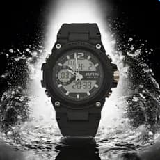 (106) Relógio analógico-digital à prova d'agua masculino original esportivo presente da moda Xufeng