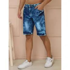 Bermuda Jeans Masculina sem Rasgada Moda Verão  100% ALGODAO