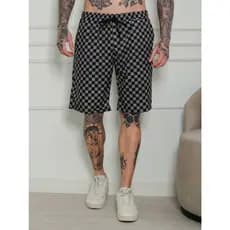 Bermuda Masculino Short Elastano fino com xadrez/listrado  Piscina Verão 2024 Lançamento