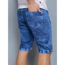 Bermuda Jeans Masculina Rasgada Moda Verão 100% Algodão.