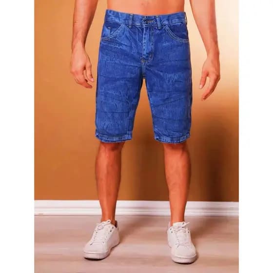Bermuda Jeans Masculina sem Rasgada Moda Verão Linha Premium  Primavera e Verão