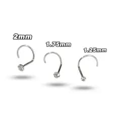 Piercing de Nariz Ponto de Luz Nostrio PRATA LEGITIMA 925