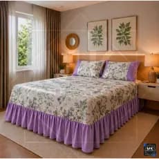 colcha casal estampada floral Oxford com fronhas 2.50x2.60