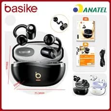 Basike Fone De Ouvido Sem Fio Bluetooth Esportivo 60Hrs IPX6 ENC Fone Bluetooth Gancho Estére Auricular，fon229